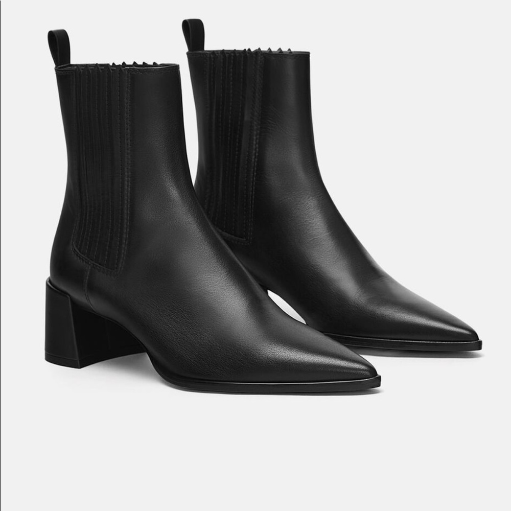 New Zara leather boot